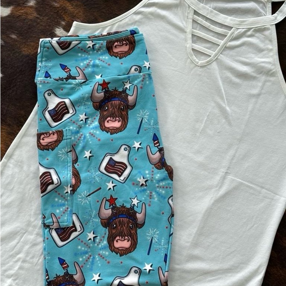 Grill Mooster Leggings NOT LLR!  Custom print, nwot